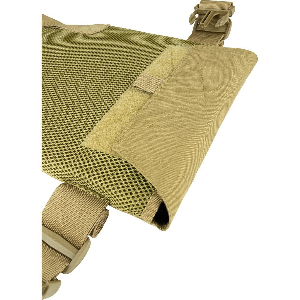 Vesta Portaplacas Elite Carrier Negro en 600D Cordura, modular frontal y trasero