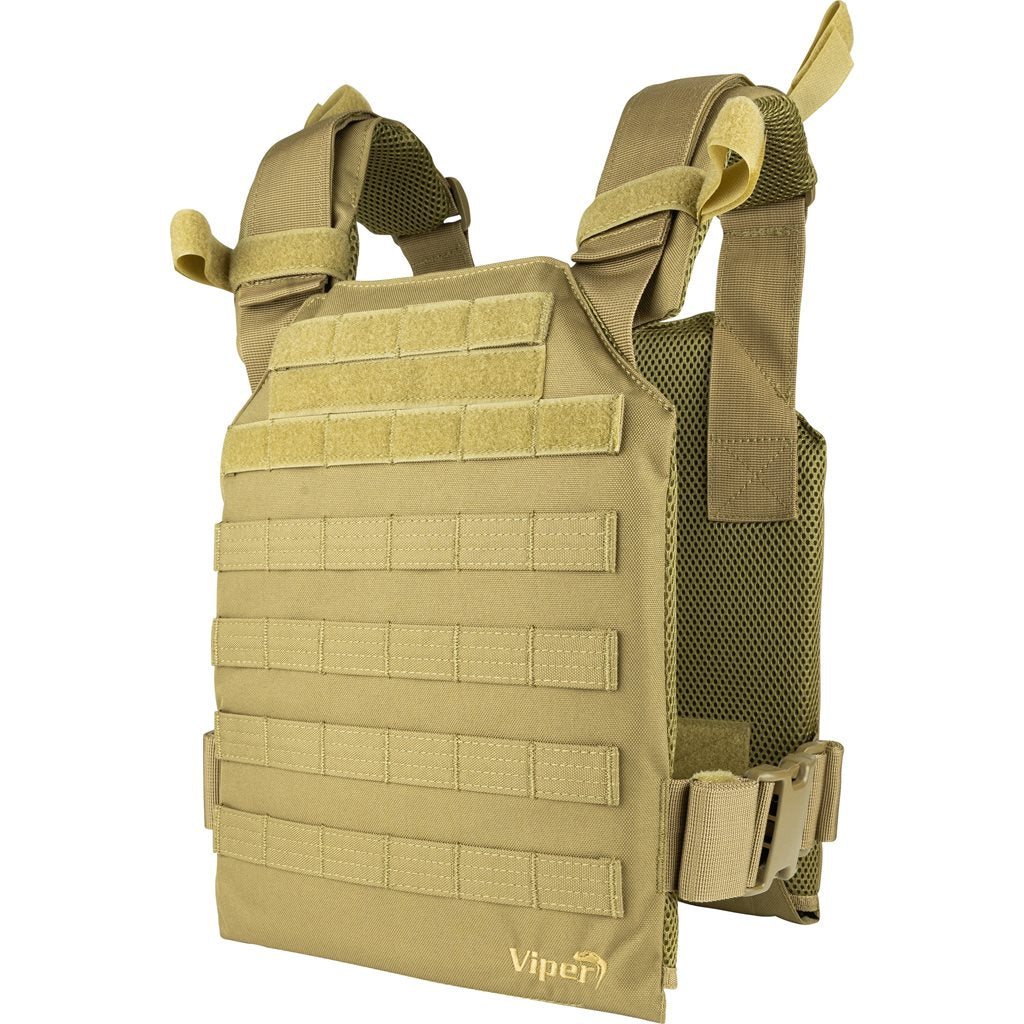 Vesta Portaplacas Elite Carrier Negro en 600D Cordura, modular frontal y trasero