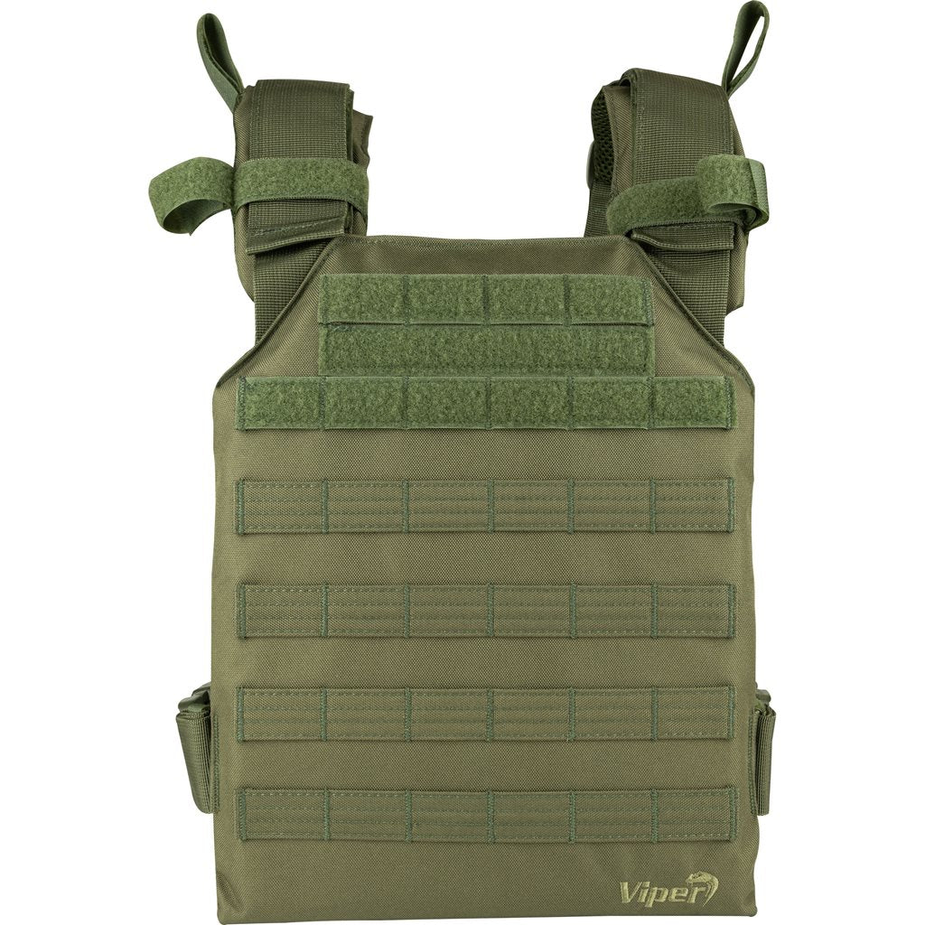 Vesta Portaplacas Elite Carrier Negro en 600D Cordura, modular frontal y trasero