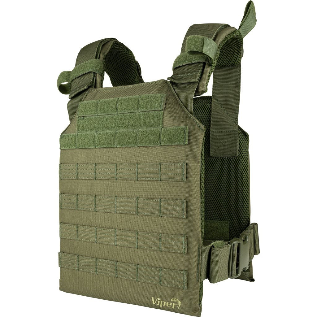 Vesta Portaplacas Elite Carrier Negro en 600D Cordura, modular frontal y trasero