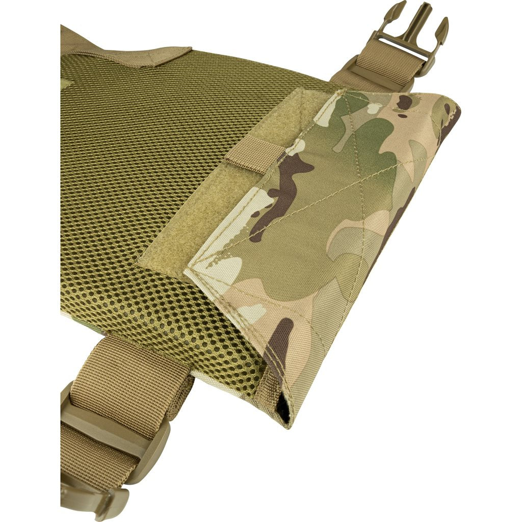Vesta Portaplacas Elite Carrier Negro en 600D Cordura, modular frontal y trasero