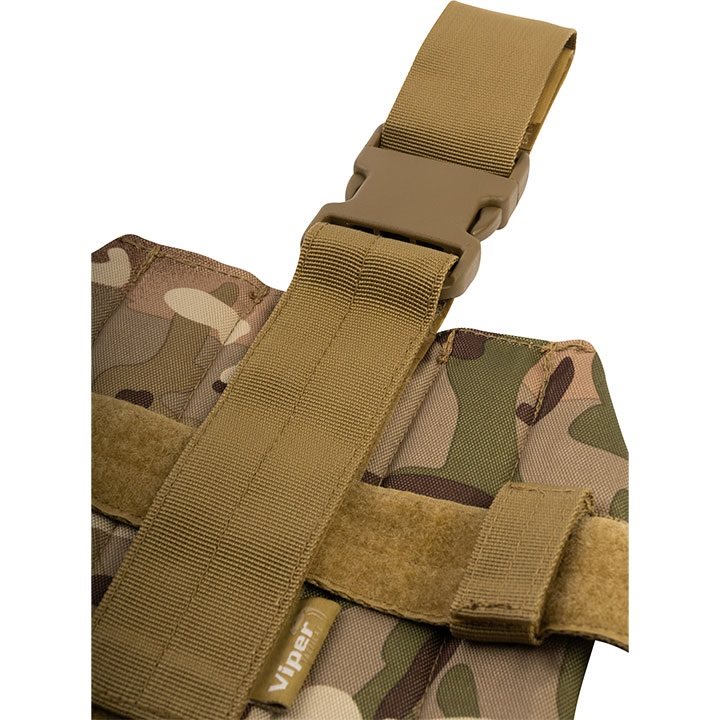 Panel de muslo ELITE en Cordura 600D con cierre FASTEX y sistema PALS