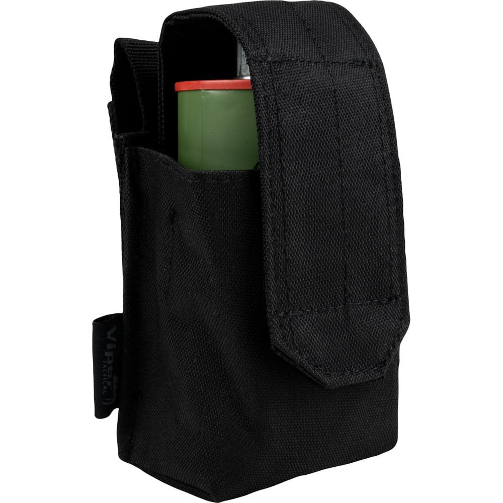 Bolsa para granada negra VMGP10BLK en 600D CORDURA con sistema PALS y cierre de velcro