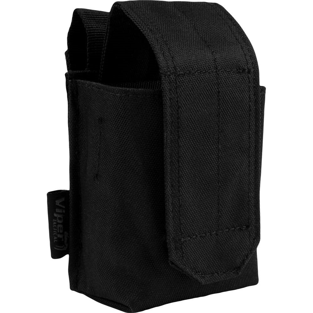 Bolsa para granada negra VMGP10BLK en 600D CORDURA con sistema PALS y cierre de velcro