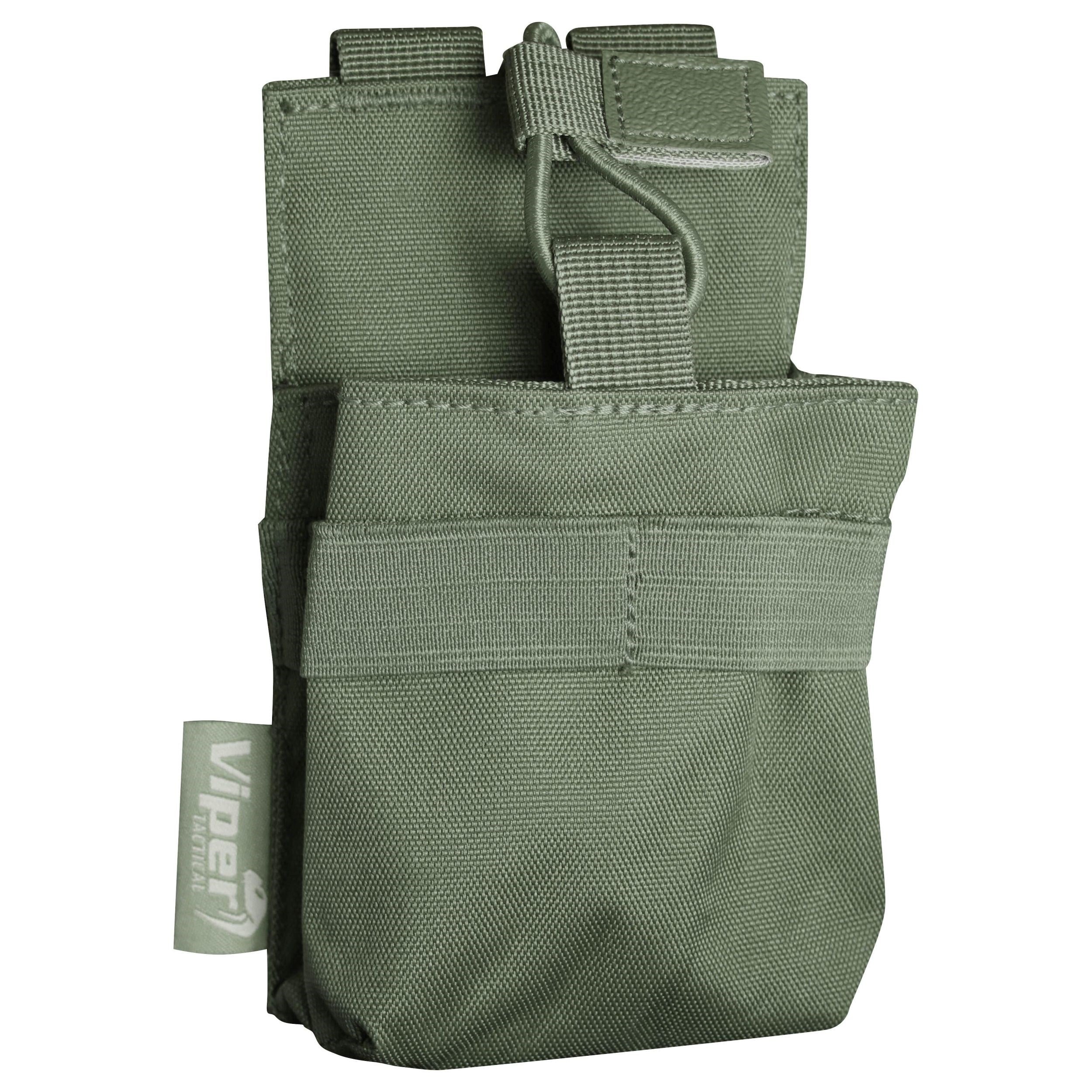Funda para radio/GPS verde en 600D CORDURA, tamaño aprox. 15x8x4 cm