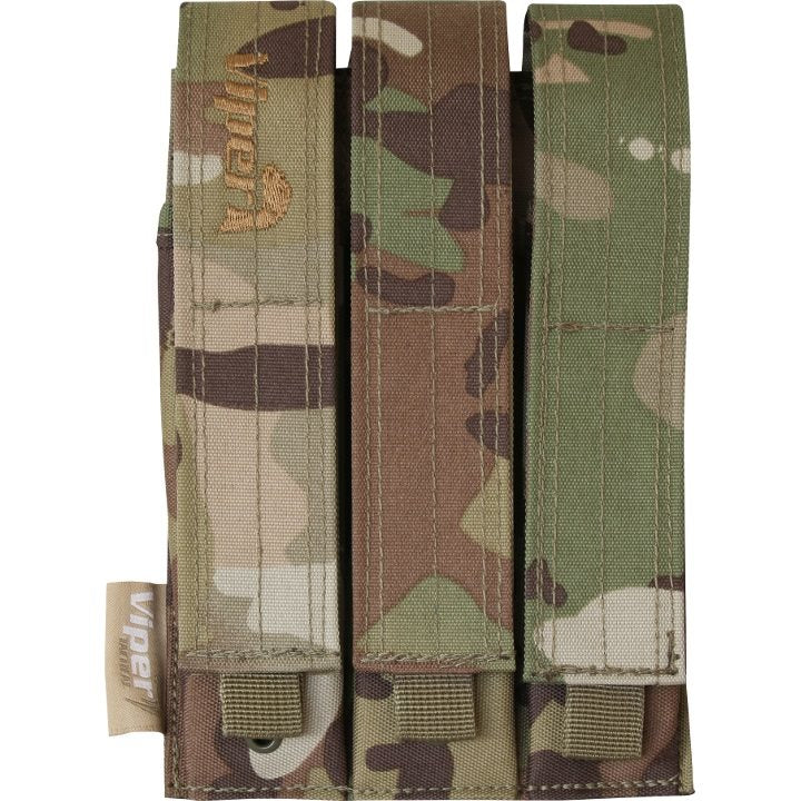 Funda para 3 cargadores MP5 Coyote en Cordura 600D con sistema PALS y cierre de velcro