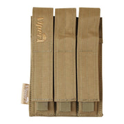 Funda para 3 cargadores MP5 Coyote en Cordura 600D con sistema PALS y cierre de velcro