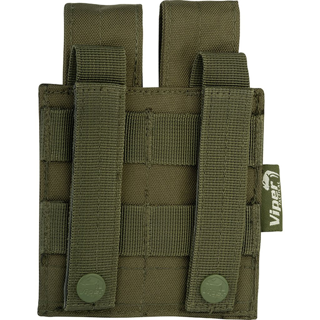 Funda para 2 cargadores de pistola negra VIPER UK, 600D Cordura, cierre de velcro y sistema PALS