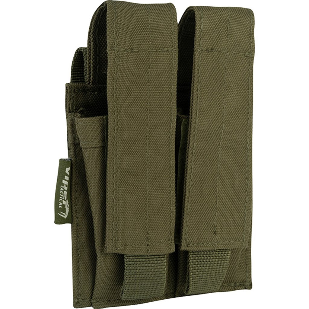 Funda para 2 cargadores de pistola negra VIPER UK, 600D Cordura, cierre de velcro y sistema PALS