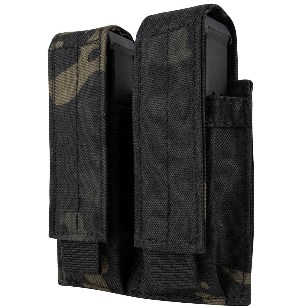 Funda para 2 cargadores de pistola negra VIPER UK, 600D Cordura, cierre de velcro y sistema PALS