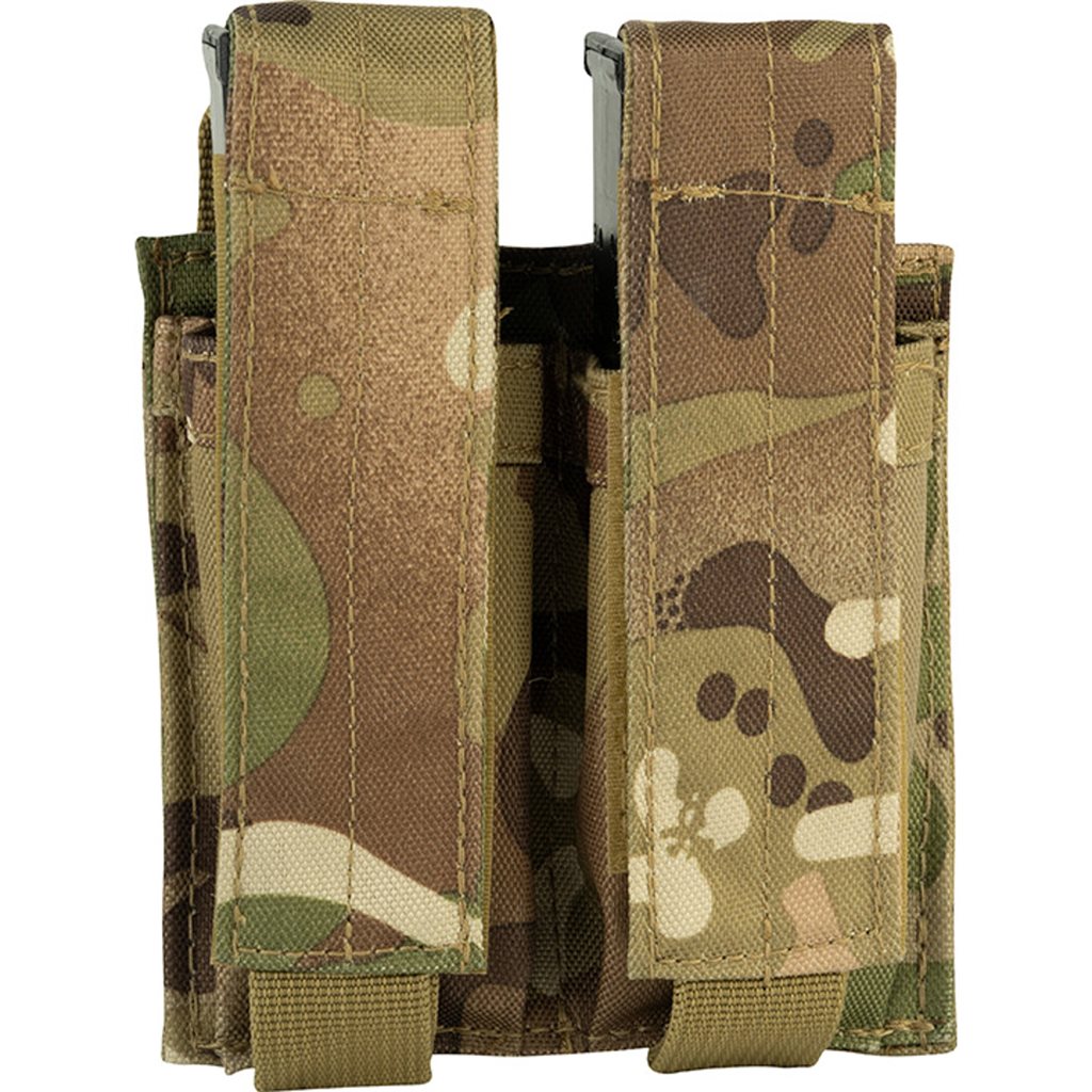 Funda para 2 cargadores de pistola negra VIPER UK, 600D Cordura, cierre de velcro y sistema PALS
