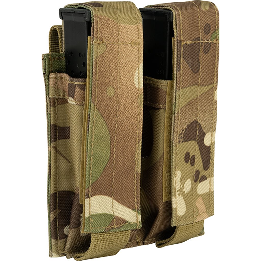 Funda para 2 cargadores de pistola negra VIPER UK, 600D Cordura, cierre de velcro y sistema PALS