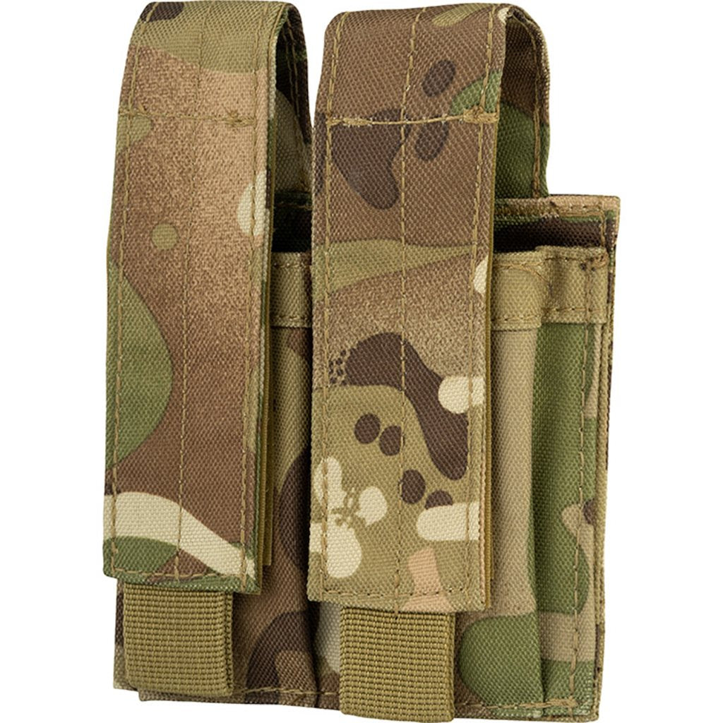 Funda para 2 cargadores de pistola negra VIPER UK, 600D Cordura, cierre de velcro y sistema PALS
