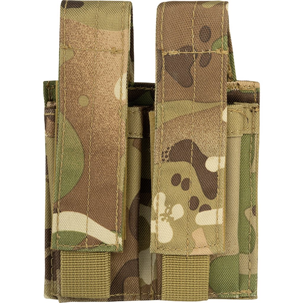 Funda para 2 cargadores de pistola negra VIPER UK, 600D Cordura, cierre de velcro y sistema PALS