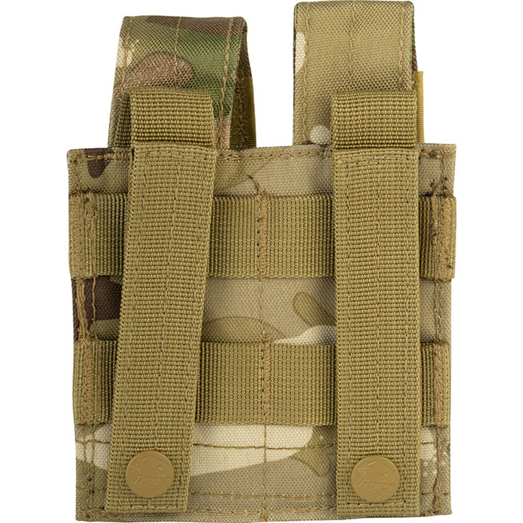 Funda para 2 cargadores de pistola negra VIPER UK, 600D Cordura, cierre de velcro y sistema PALS