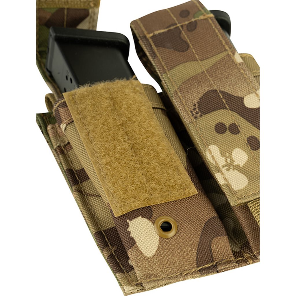 Funda para 2 cargadores de pistola negra VIPER UK, 600D Cordura, cierre de velcro y sistema PALS