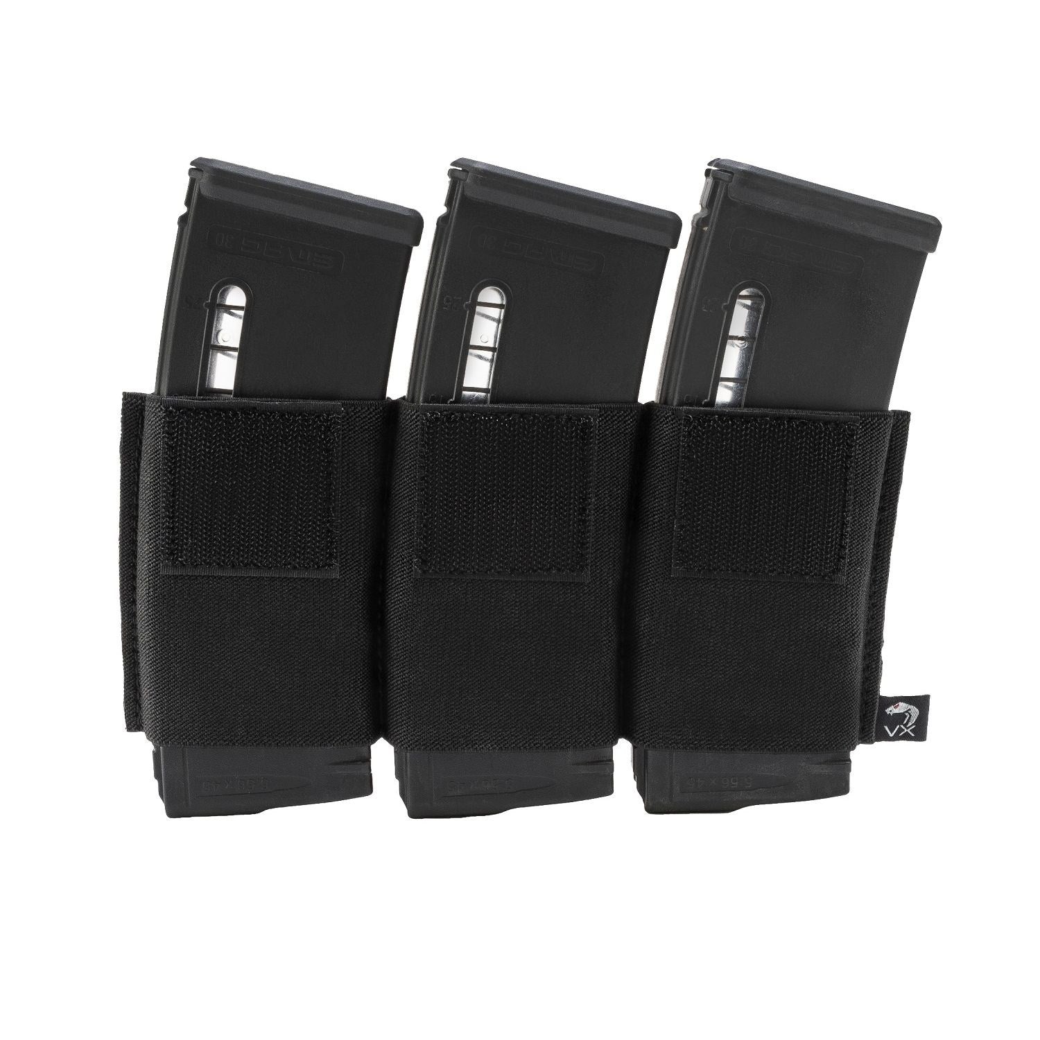 Insert VX negro para 3 cargadores de rifle con panel VELCRO trasero