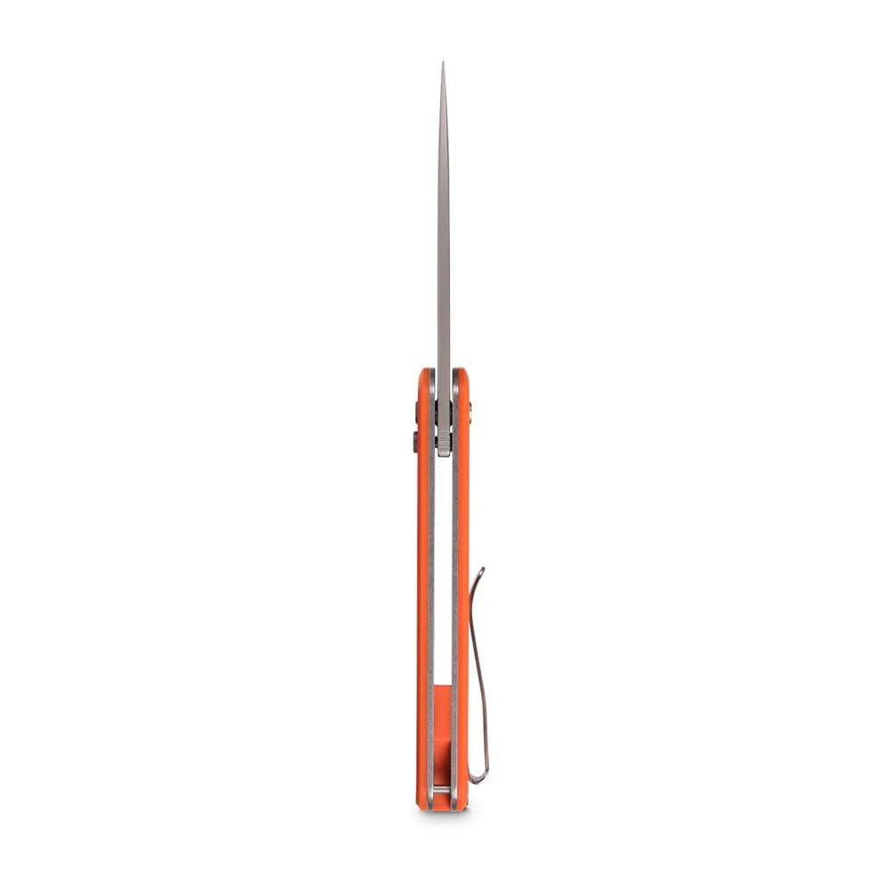 Navaja plegable CORGI naranja con filo liso, diseño gentleman, tamaño EDC