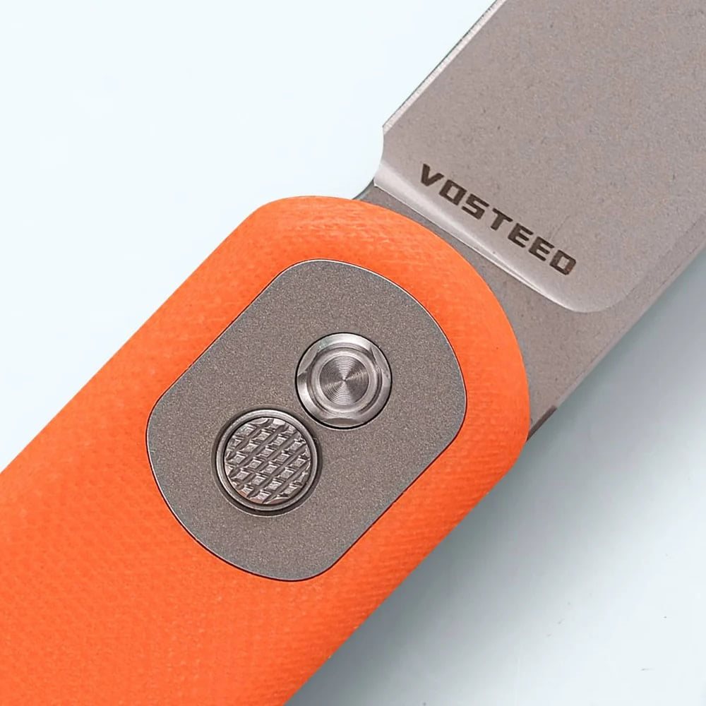 Navaja plegable CORGI naranja con filo liso, diseño gentleman, tamaño EDC