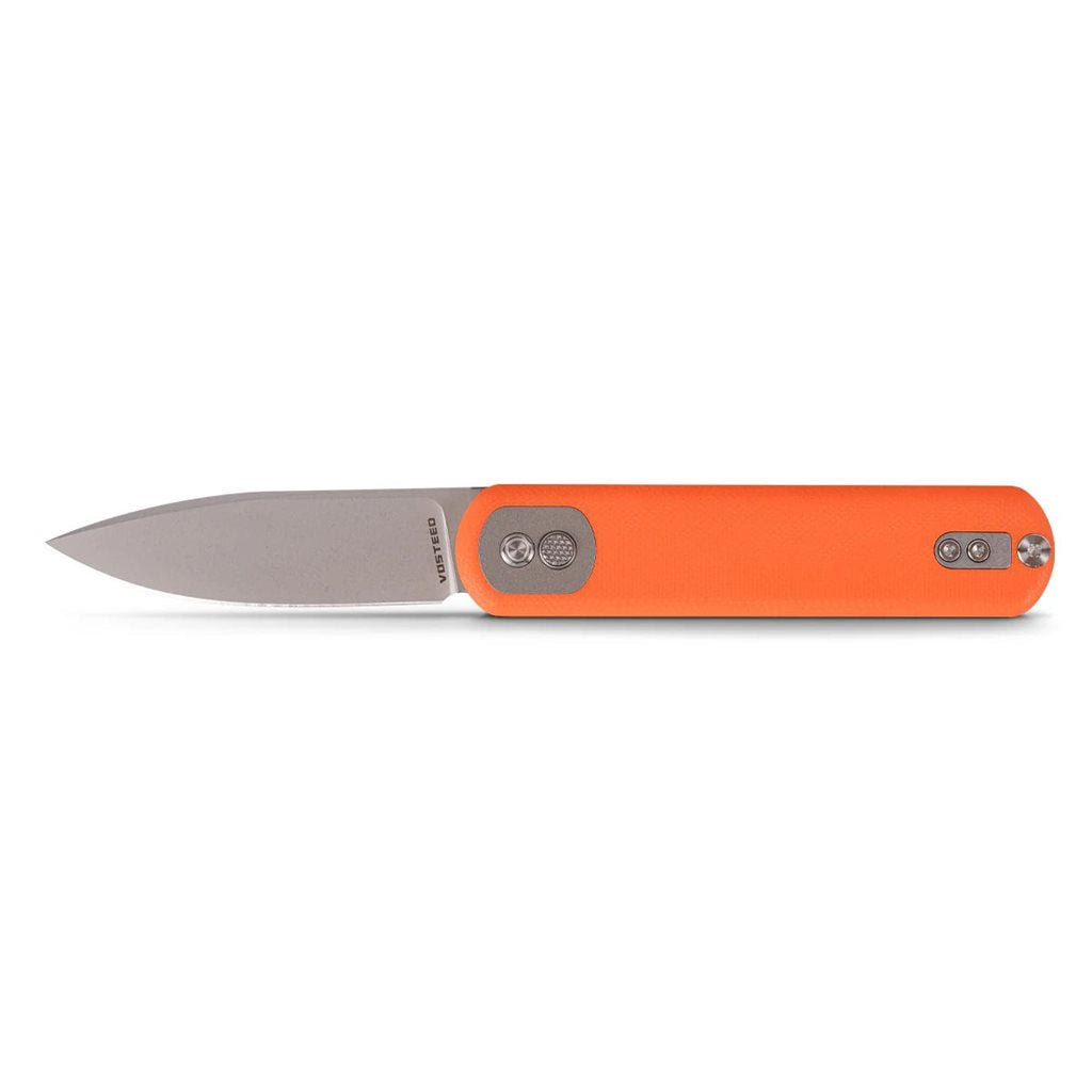 Navaja plegable CORGI naranja con filo liso, diseño gentleman, tamaño EDC