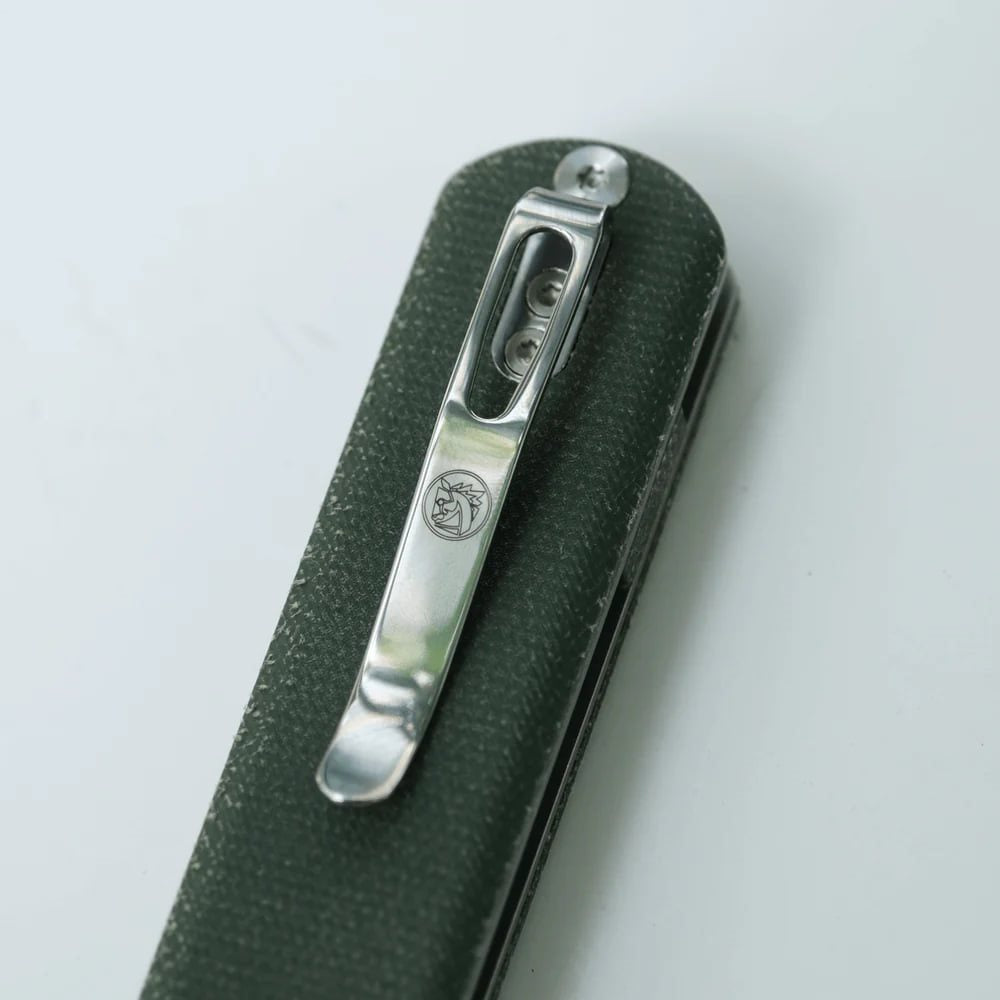 Navaja plegable CORGI verde con hoja lisa