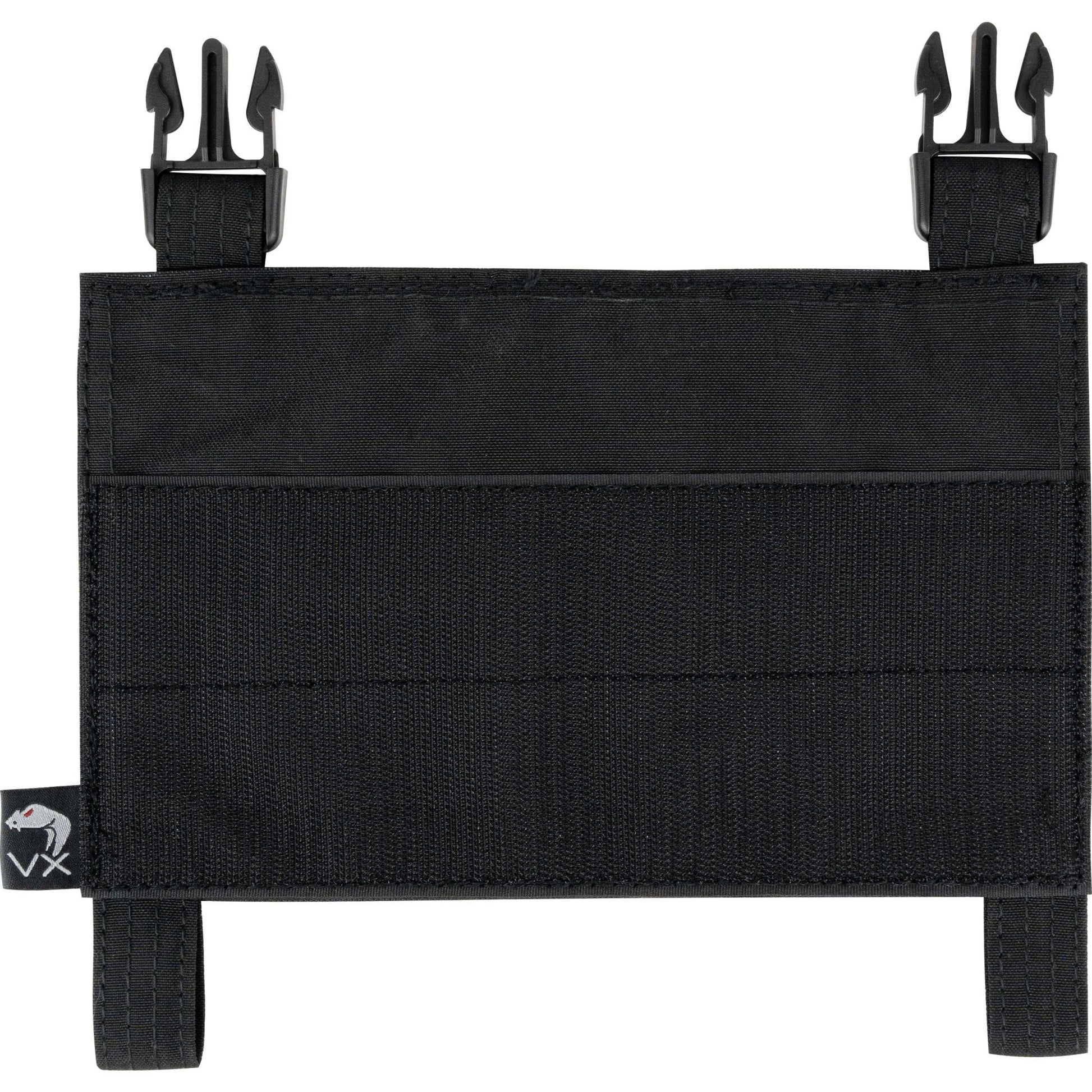 Plataforma frontal modular para chalecos VX negra - panel frontal independiente con velcro