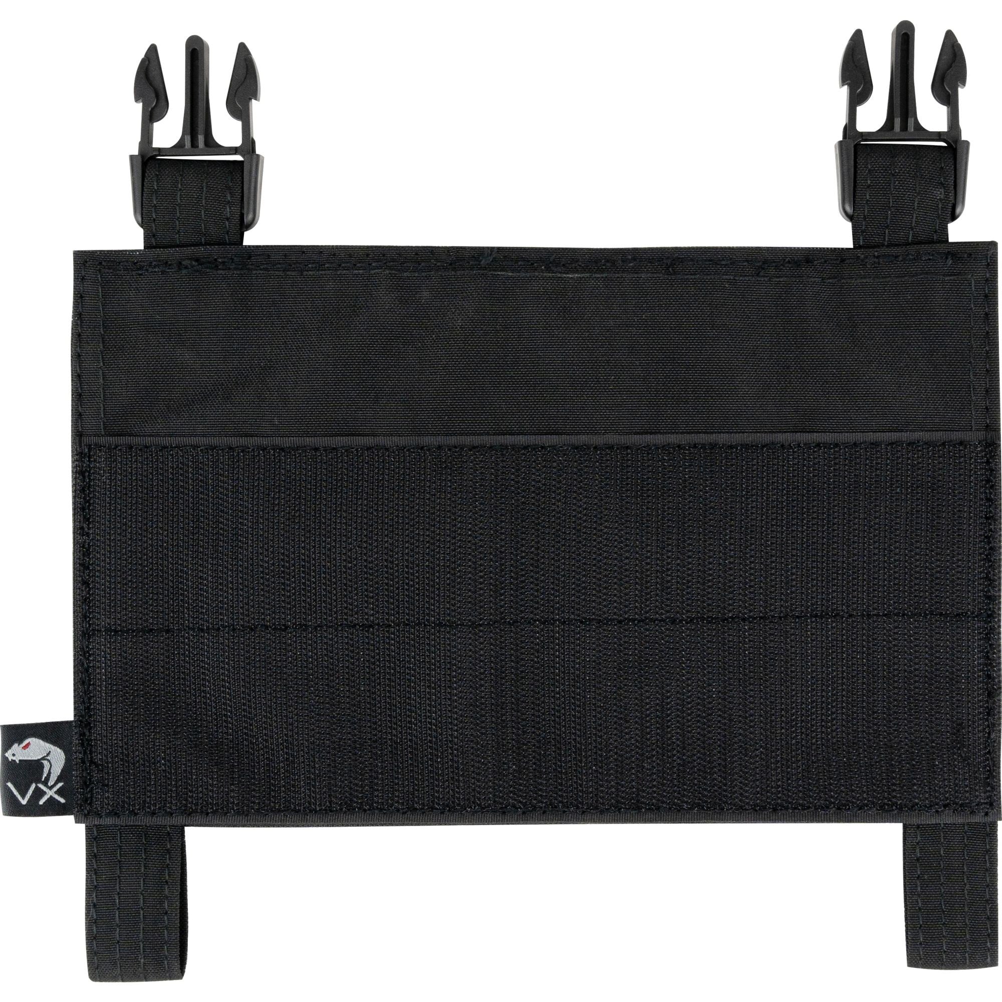 Plataforma frontal modular para chalecos VX negra - panel frontal independiente con velcro