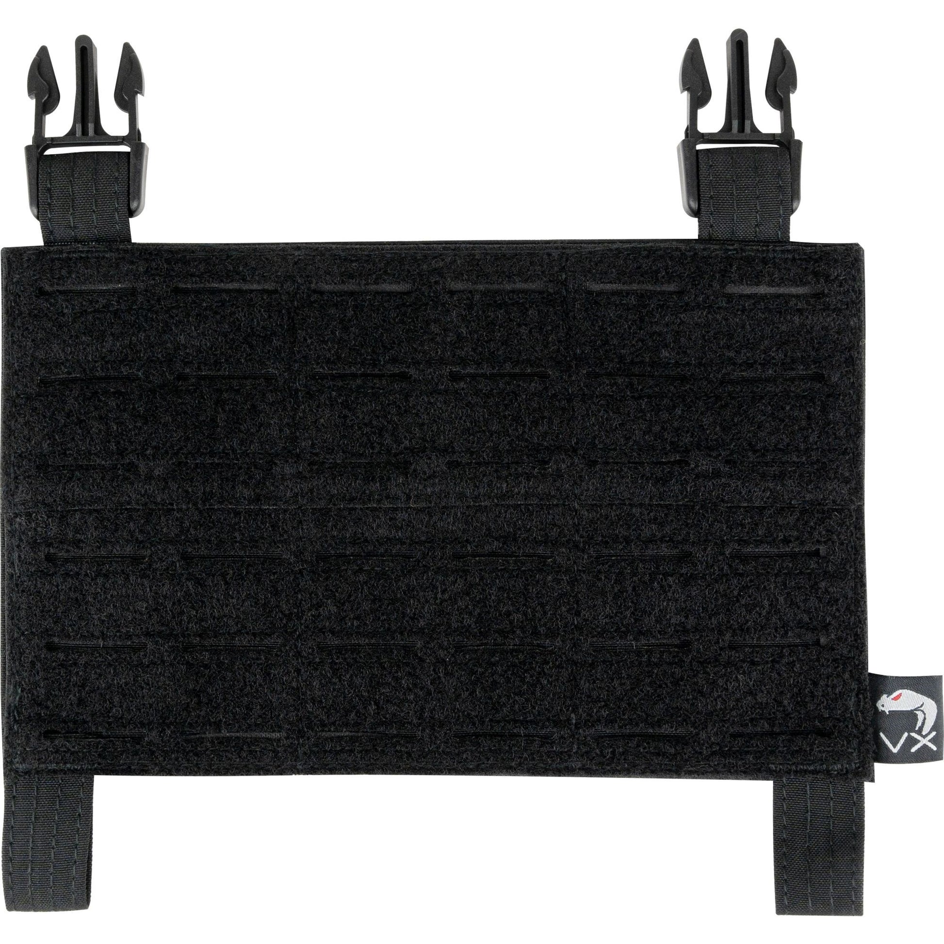 Plataforma frontal modular para chalecos VX negra - panel frontal independiente con velcro