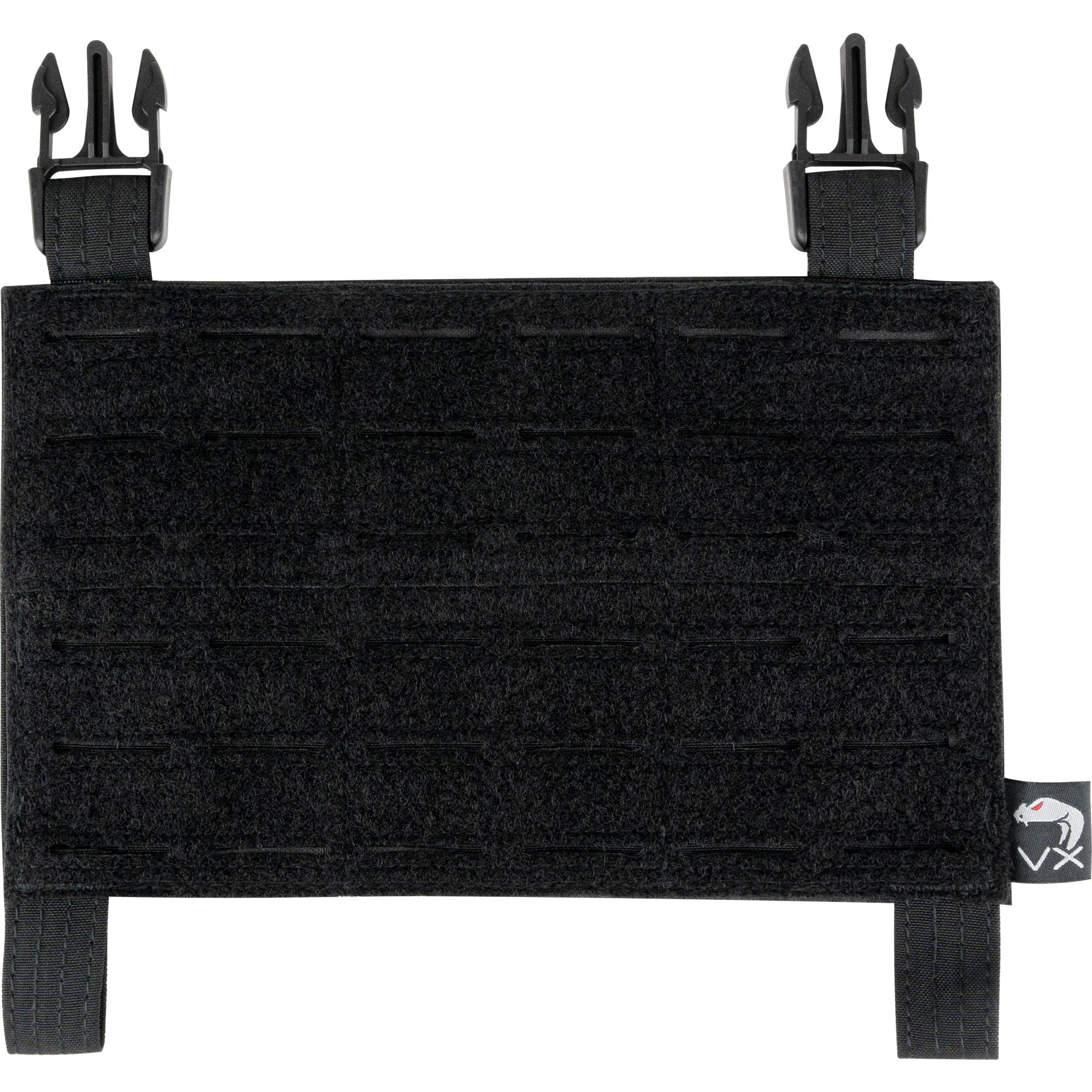 Plataforma frontal modular para chalecos VX negra - panel frontal independiente con velcro