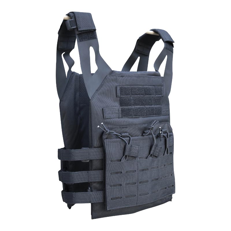 Chaleco táctico SPECIAL OPS portaplacas negro, material 600D Cordura
