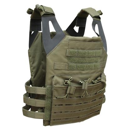 Chaleco táctico SPECIAL OPS portaplacas negro, material 600D Cordura