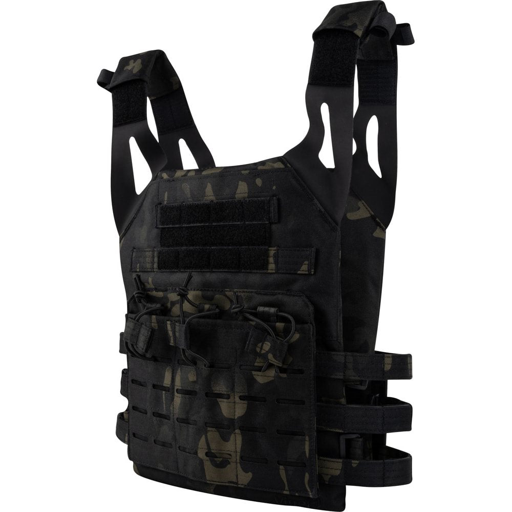 Chaleco táctico SPECIAL OPS portaplacas negro, material 600D Cordura