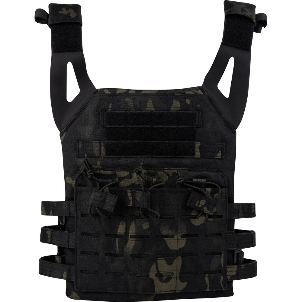 Chaleco táctico SPECIAL OPS portaplacas negro, material 600D Cordura