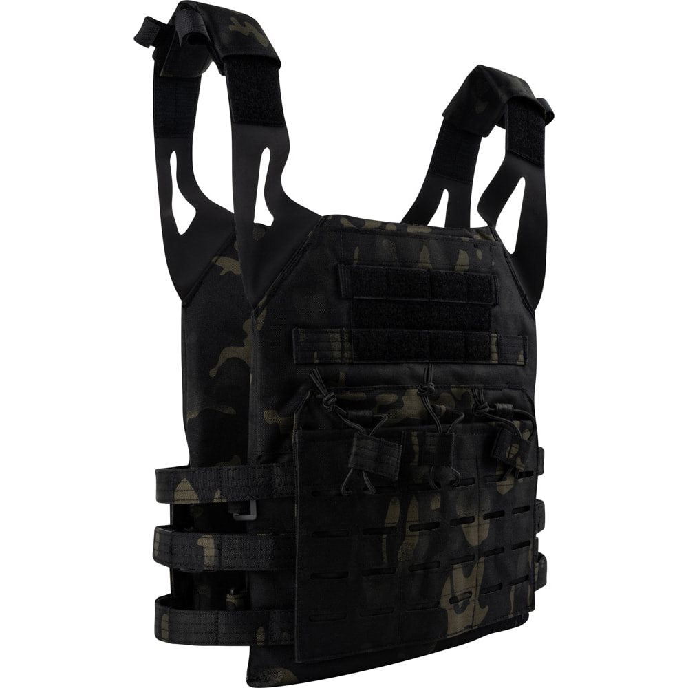Chaleco táctico SPECIAL OPS portaplacas negro, material 600D Cordura