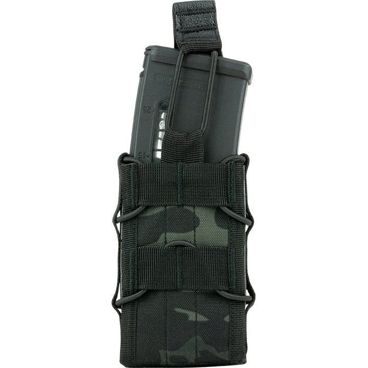 Funda ELITE para cargadores MOLLE abierta negra, 12 x 8 x 3 cm