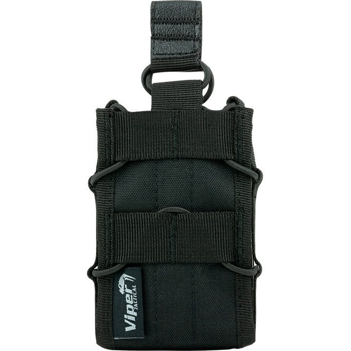 Funda ELITE para cargadores MOLLE abierta negra, 12 x 8 x 3 cm