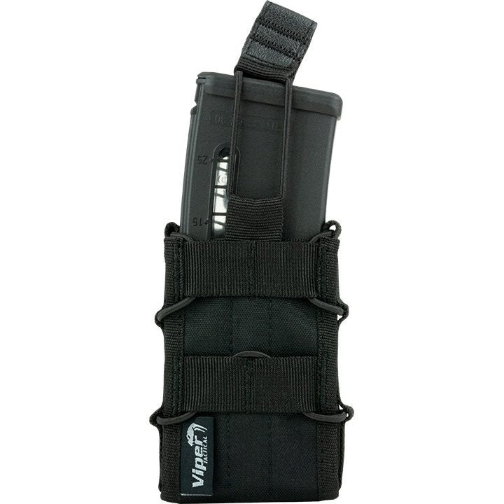 Funda ELITE para cargadores MOLLE abierta negra, 12 x 8 x 3 cm
