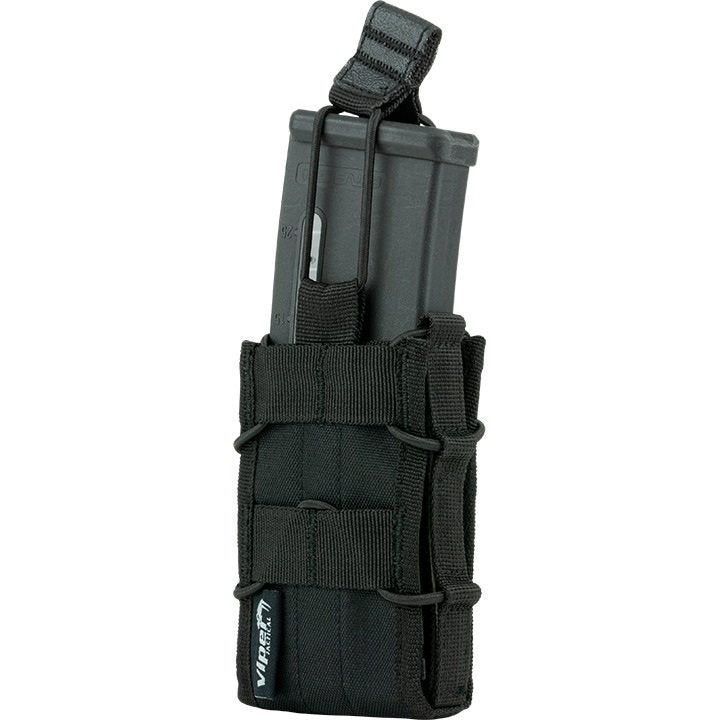 Funda ELITE para cargadores MOLLE abierta negra, 12 x 8 x 3 cm