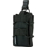 Funda ELITE para cargadores MOLLE abierta negra, 12 x 8 x 3 cm