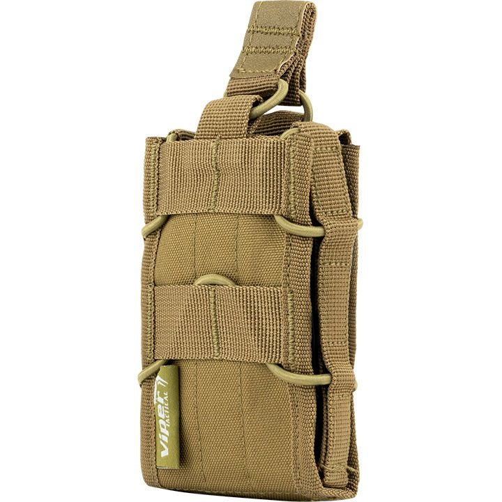 Funda ELITE para cargadores MOLLE abierta negra, 12 x 8 x 3 cm