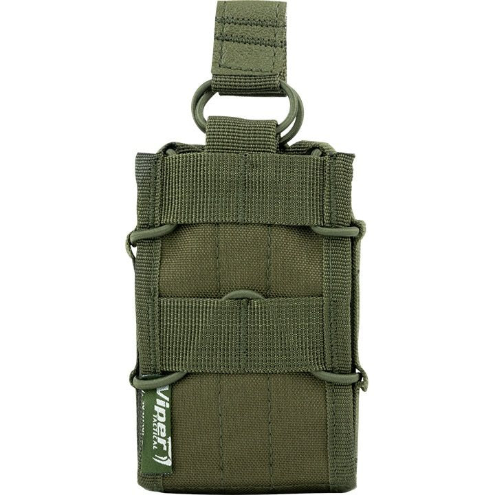 Funda ELITE para cargadores MOLLE abierta negra, 12 x 8 x 3 cm