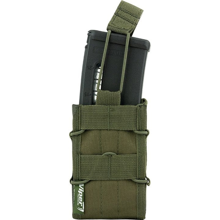 Funda ELITE para cargadores MOLLE abierta negra, 12 x 8 x 3 cm