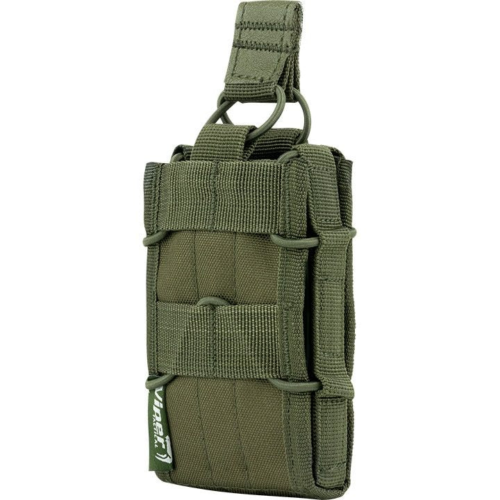 Funda ELITE para cargadores MOLLE abierta negra, 12 x 8 x 3 cm