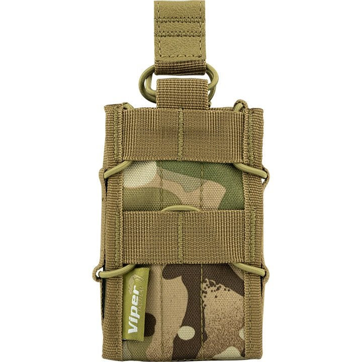 Funda ELITE para cargadores MOLLE abierta negra, 12 x 8 x 3 cm