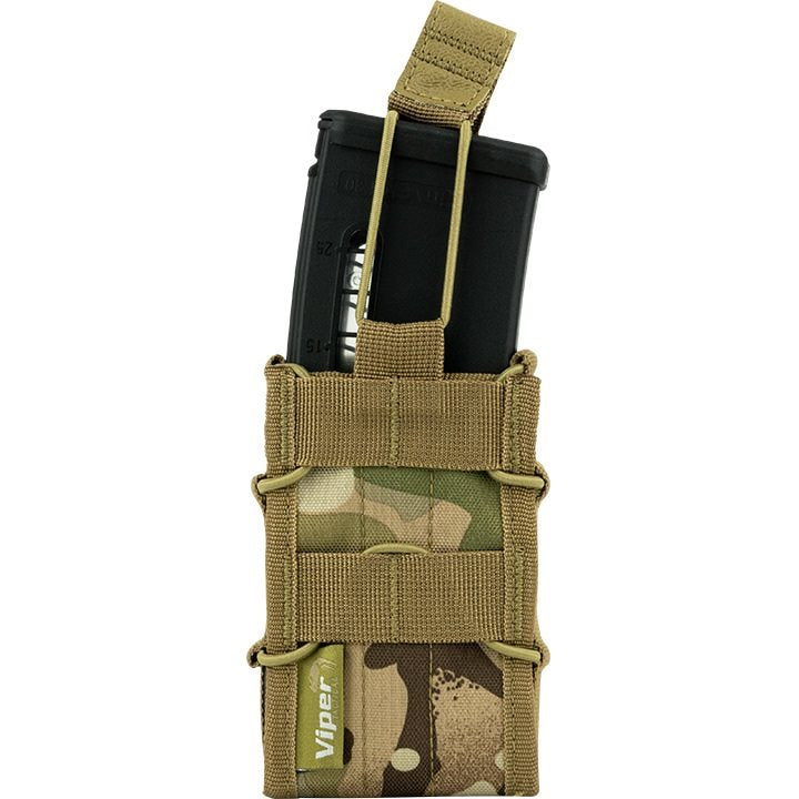 Funda ELITE para cargadores MOLLE abierta negra, 12 x 8 x 3 cm