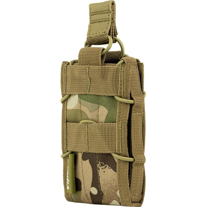 Funda ELITE para cargadores MOLLE abierta negra, 12 x 8 x 3 cm