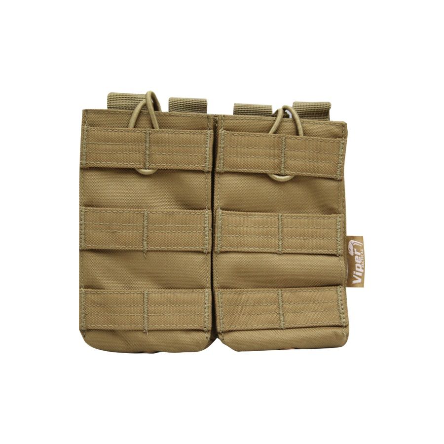 Funda doble para cargadores M4/M16/AK RELEASE negra, tamaño 15x17 cm