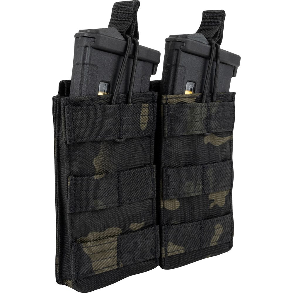 Funda doble para cargadores M4/M16/AK RELEASE negra, tamaño 15x17 cm