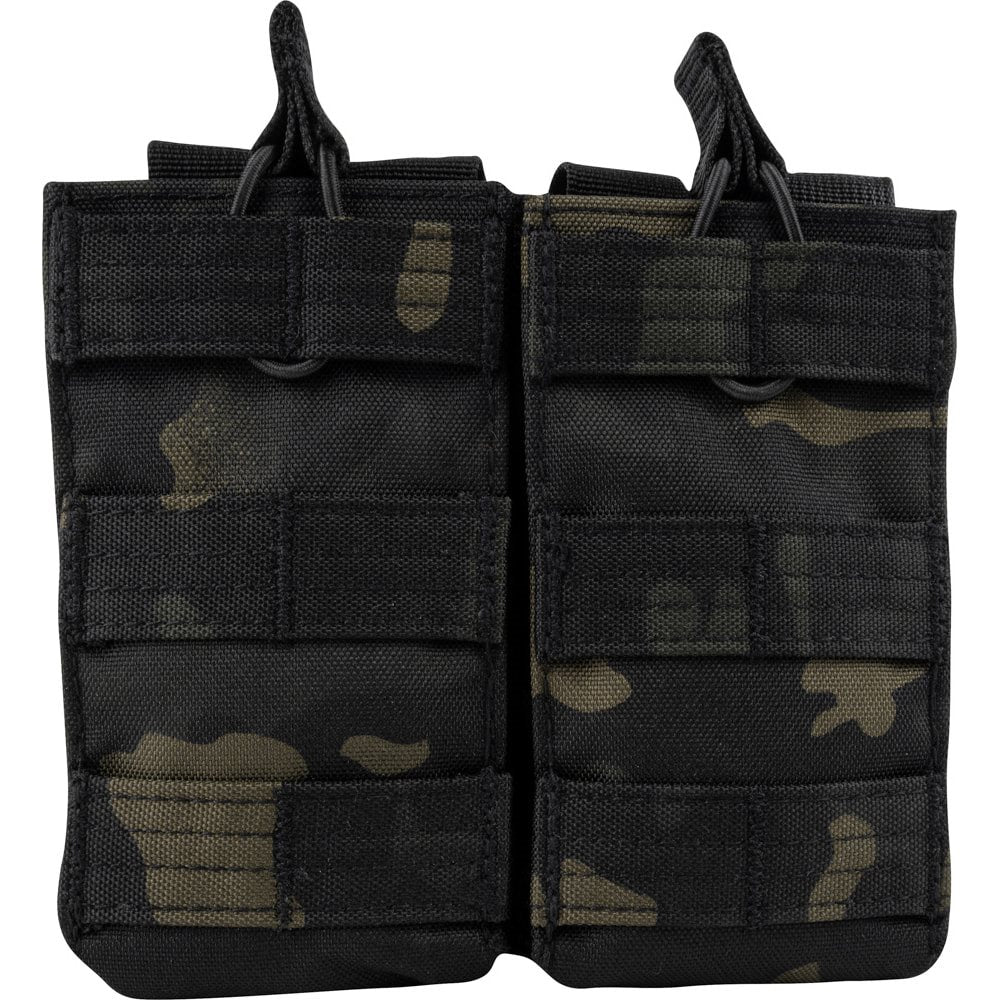 Funda doble para cargadores M4/M16/AK RELEASE negra, tamaño 15x17 cm