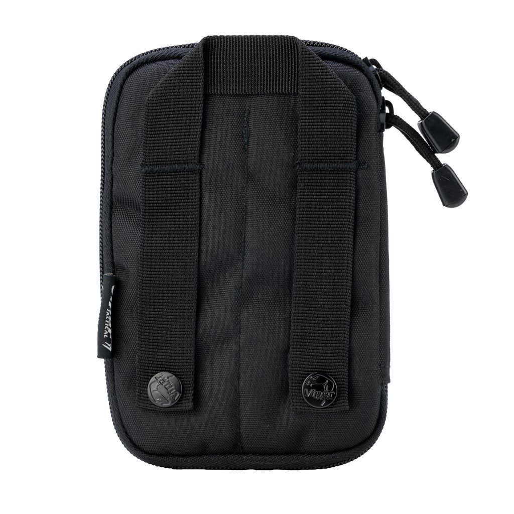 Funda OPERATORS universal negra con anclaje MOLLE, asa, 4 bolsillos interiores y bolsillo exterior de malla